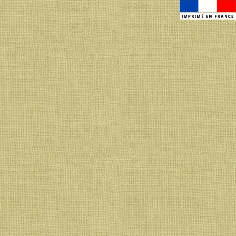 Tissu imperméable motif chiné aspect lin beige