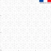Tissu imperméable motif cube géométrique blanc trait gris