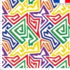 Tissu imperméable motif dessin spirale multicolore