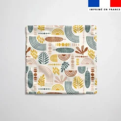 Tissu imperméable motif feuilles abstraites Zanzibar