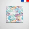 Tissu imperméable motif feuille tropicale pastel