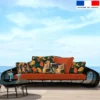Tissu imperméable motif jungle abstrait