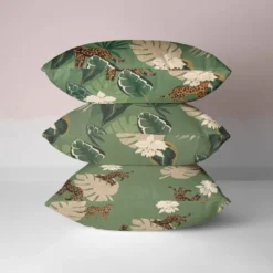 Tissu imperméable motif jungle abstrait et léopard