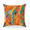 Tissu imperméable motif palme et forme abstraite