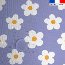 Tissu imperméable motif petites marguerites