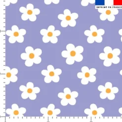 Tissu imperméable motif petites marguerites