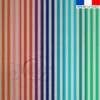 Tissu imperméable motif rayures multicolores