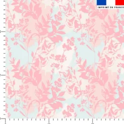 Tissu imperméable motif silhouettes de fleurs harmonieuses