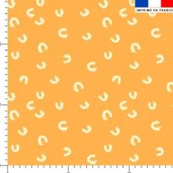 Tissu imperméable motif tacheté léopard jaune