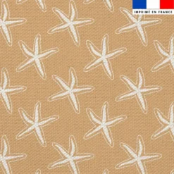 Tissu imperméable motif étoile de mer sable