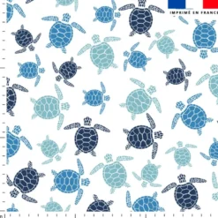 Tissu imperméable motif tortue de mer
