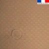 Tissu imperméable motif éventail marron et corail