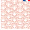Tissu imperméable motif éventail pétale saumon