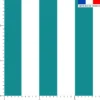 Tissu imperméable à rayures bleu sarcelle et blanches - 5 cm