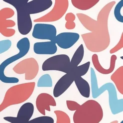 Tissu imperméable type ciré écru motif fantaisie