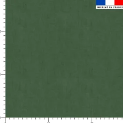 Tissu imperméable vert forêt aspect lin