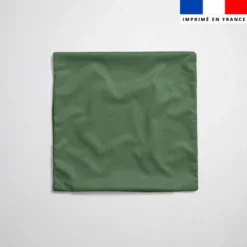Tissu imperméable vert forêt aspect lin