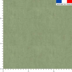 Tissu imperméable vert olive aspect lin