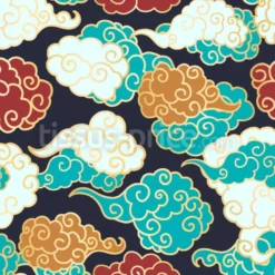 Tissu inspiration asiatique personnalisé