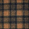 Tissu lainage bouclette motif tartan camel et noir