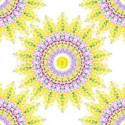 Tissu mandala pointilliste personnalisé