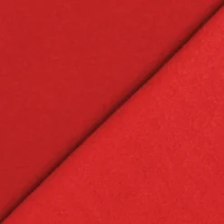 Tissu molleton pour sweat uni rouge