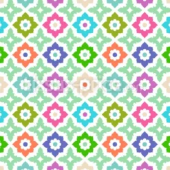 Tissu mosaïque florale colorée personnalisé