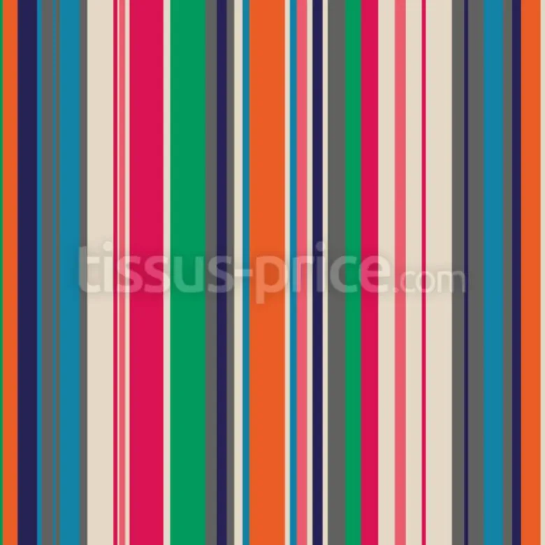 Tissu multi rayures intemporelles personnalisé
