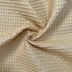 Tissu nid d'abeille beige clair