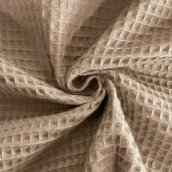 Tissu nid d'abeille beige galet