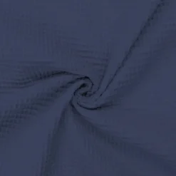 Tissu nid d'abeille bleu indigo
