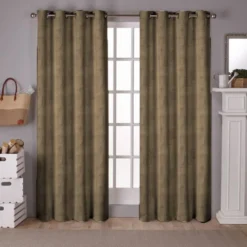 Tissu occultant café effet usé