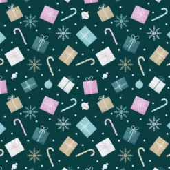 Tissu paquet cadeau et sucre d'orge personnalisé