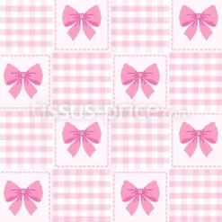 Tissu patchwork nœud et vichy personnalisé