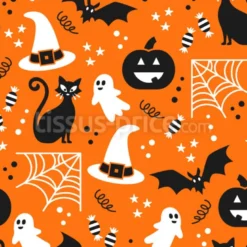 Tissu personnages d’Halloween personnalisé