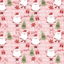 Tissu petit papa Noël ho ho ho personnalisé