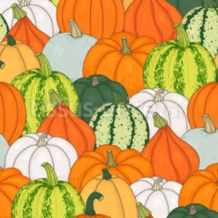 Tissu récolte de citrouilles et courges personnalisé
