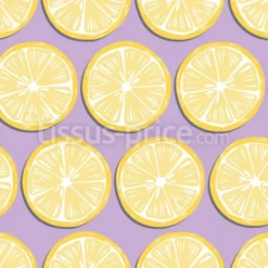 Tissu Rondelles de citron personnalisé