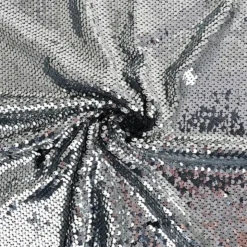Tissu sequins shiny argent