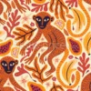 Tissu Singe de la jungle personnalisé