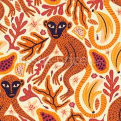 Tissu Singe de la jungle personnalisé
