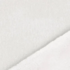 Tissu sweat / polaire microfibre blanc