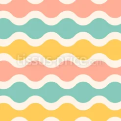 Tissu Vagues estivales personnalisé