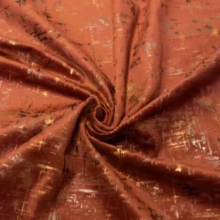 Tissu velours frappé Astral terracotta