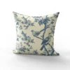 Toile de jouy botanique et oiseau - Fond crème