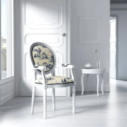 Toile de jouy campagne française - Fond crème