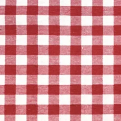 Toile polycoton grande largeur motif vichy rouge et blanc