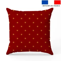 Étoiles effets pailletés - Fond rouge foncé