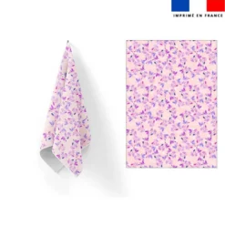 Torchon imprimé air de printemps rose - Création Lili Bambou Design