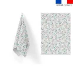 Torchon imprimé air de printemps gris - Création Lili Bambou Design